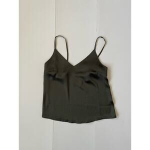 ASOS DESIGN Satin Top Green Size 0